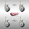 Service Caster 4 Inch 316SS Thermoplastic Rubber Wheel Swivel 1/2 Inch Threaded Stem Caster Set SCC-SS316TS20S414-TPRB-121315-4 - alternate 4